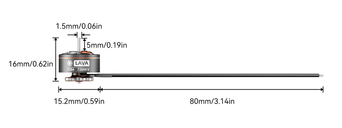 Silnik BetaFPV Lava 1104 7200kV