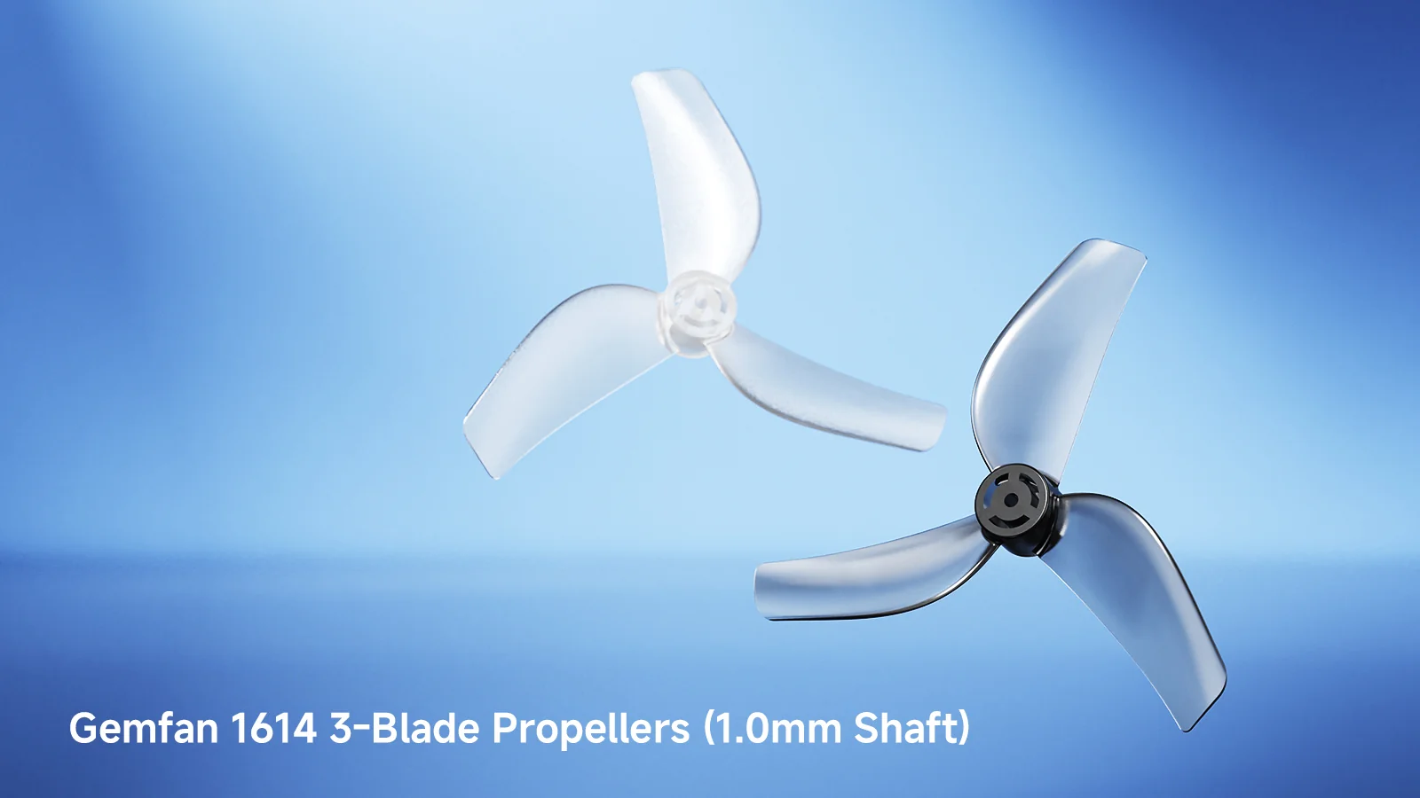 Śmigła Gemfan 1614 3-łopatkowe, wał 1.0mm - przezroczyste | seria Air75 II (4szt)