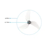 Śmigła Gemfan 1614 3-łopatkowe, wał 1.0mm - przezroczyste | seria Air75 II (4szt)